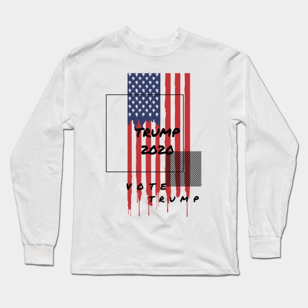 DONALD TRUMP FOR PRESIDENT 2020 Long Sleeve T-Shirt by Rebelion